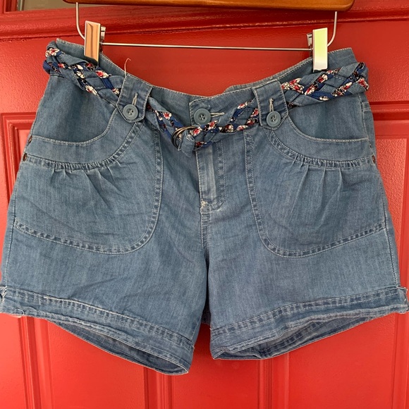 One 5 One Jean shorts with woven belt - Picture 1 of 6